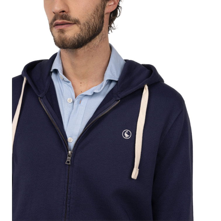 SUDADERA HOMBRE  EL GANSO SUDADERA CREMALLERA MARINO