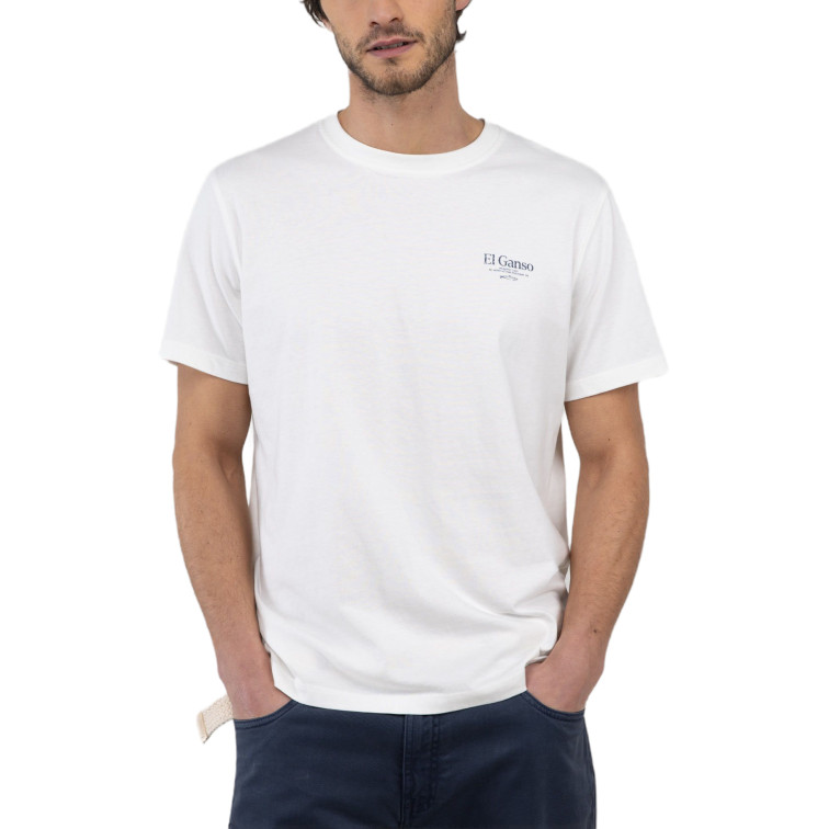 CAMISETA HOMBRE  EL GANSO CAMISETA PECES BLANCO