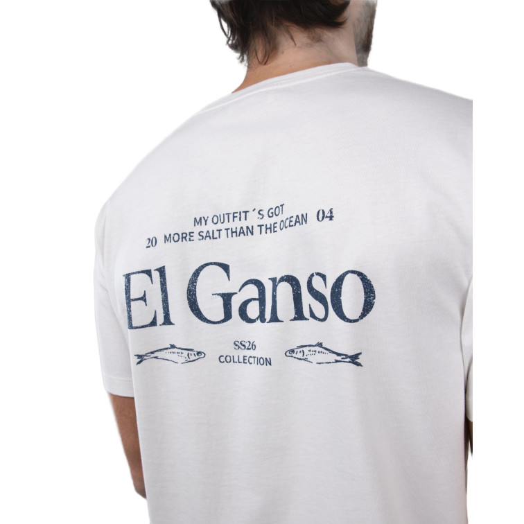 CAMISETA HOMBRE  EL GANSO CAMISETA PECES BLANCO