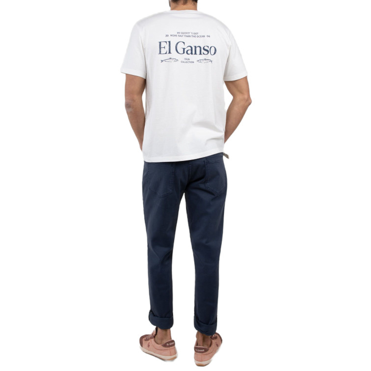 CAMISETA HOMBRE  EL GANSO CAMISETA PECES BLANCO