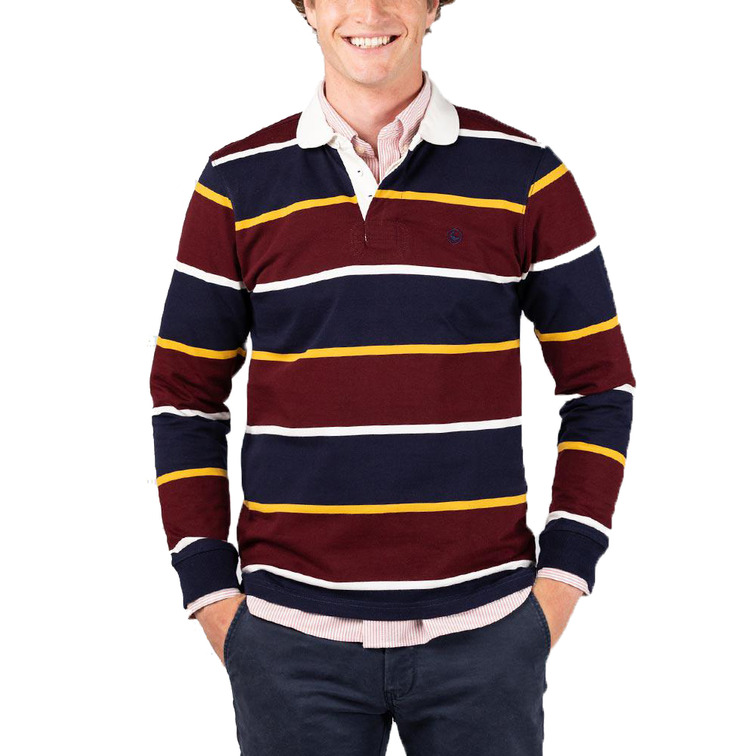 POLO HOMBRE  GANSO POLO RUGBY ROWING SHIRT BURGUN