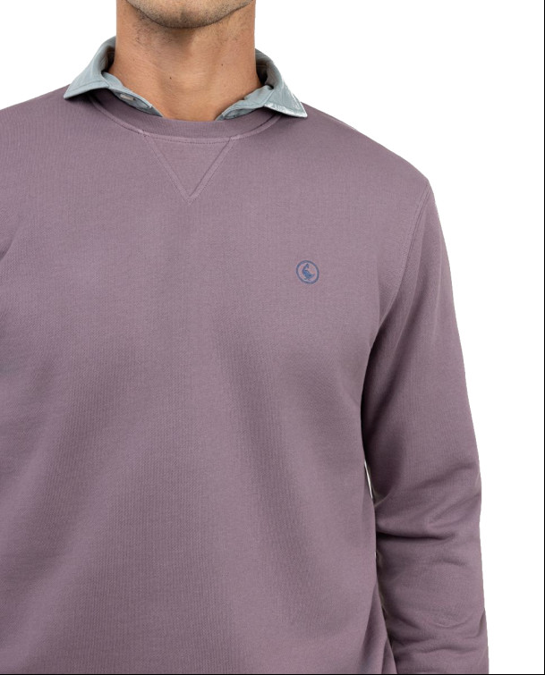 SUDADERA HOMBRE  EL GANSO SUDADERA CUELLO CAJA BERENJENA