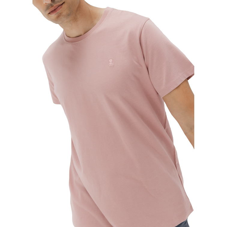 CAMISETA HOMBRE  EL PULPO CAMISETA BÁSICA BORDADO ROSA P