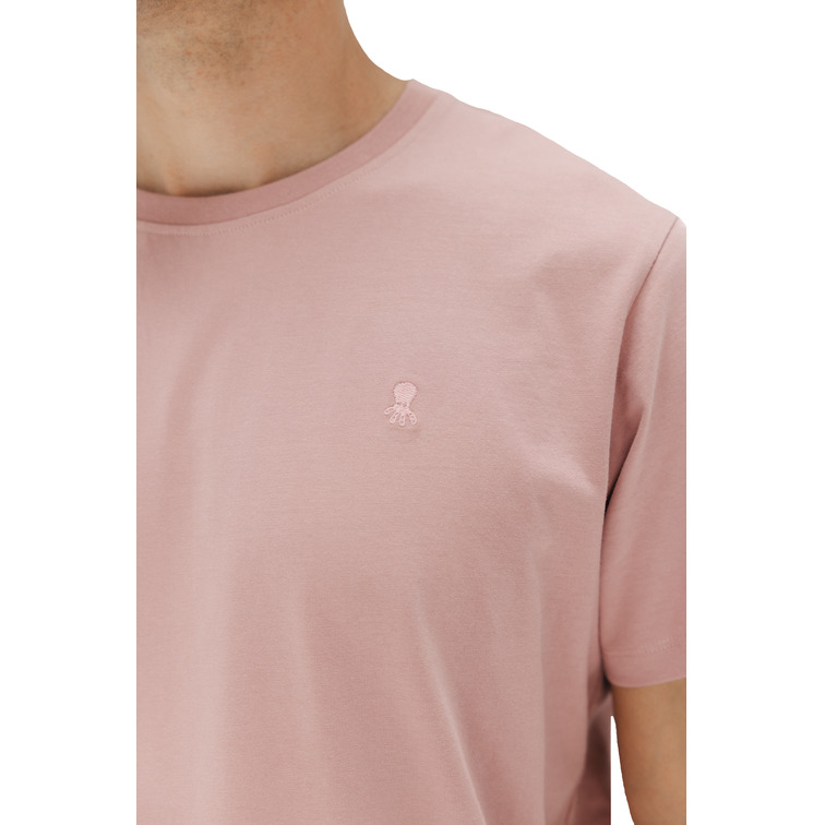 CAMISETA HOMBRE  EL PULPO CAMISETA BÁSICA BORDADO ROSA P