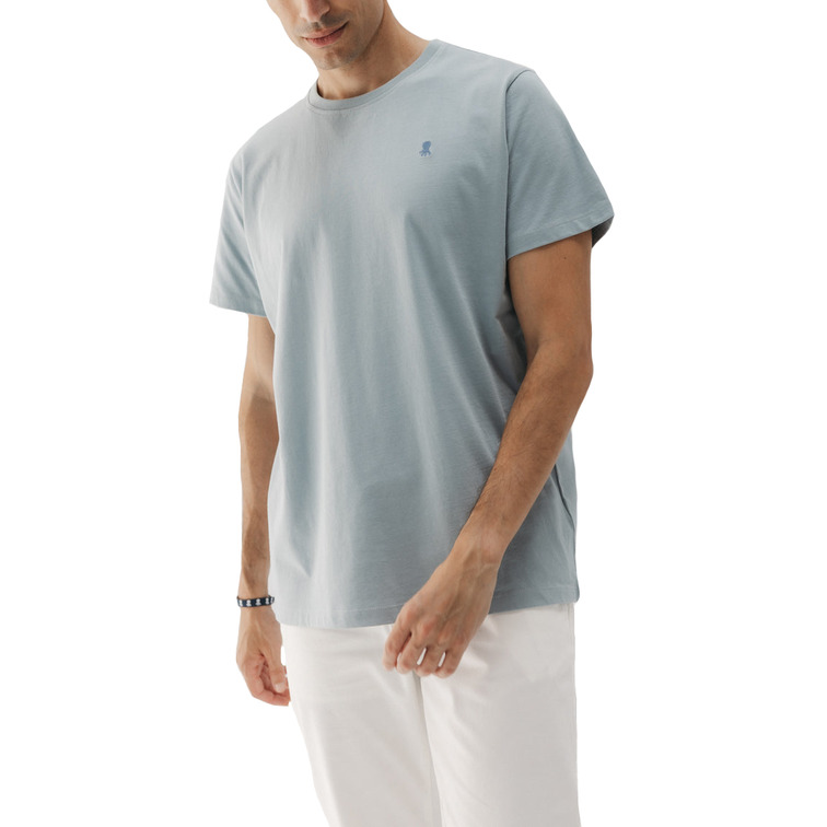 CAMISETA HOMBRE  EL PULPO CAMISETA BÁSICA BORDADO AZUL G