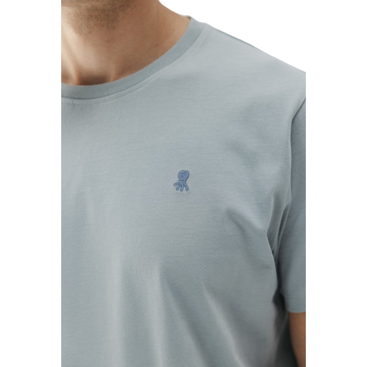CAMISETA HOMBRE  EL PULPO CAMISETA BÁSICA BORDADO AZUL G