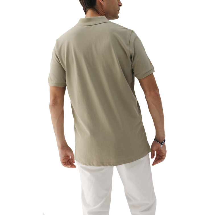 HOMBRE POLO LAVADO BORDADO A CONTRAST VERDE