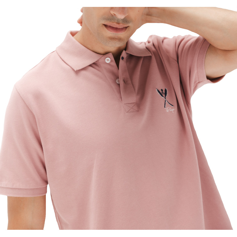 HOMBRE POLO LAVADO PALAS DIBUJADAS RO ROSA