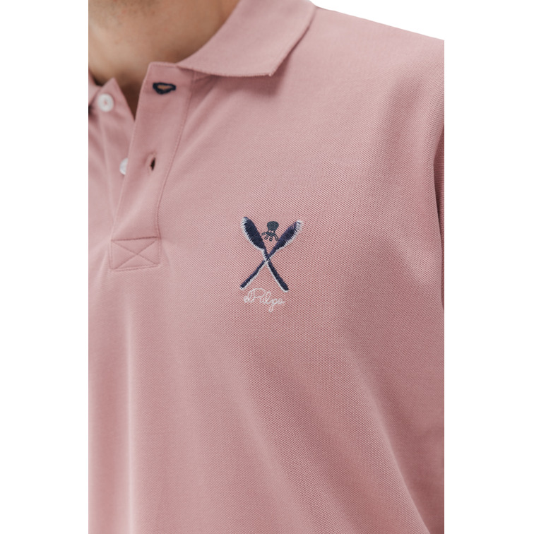 HOMBRE POLO LAVADO PALAS DIBUJADAS RO ROSA