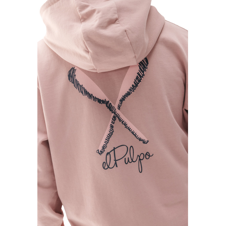 HOMBRE SUDADERA CAPUCHA PALAS DIBUJAD ROSA