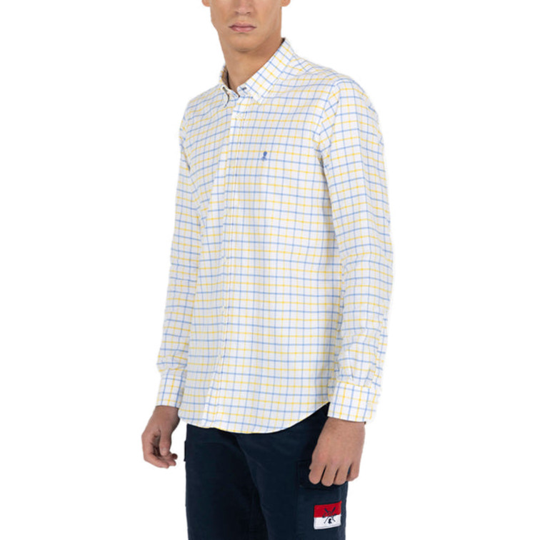 CAMISA HOMBRE  PULPO CAMISA CUADROS BICOLOR OXFORD