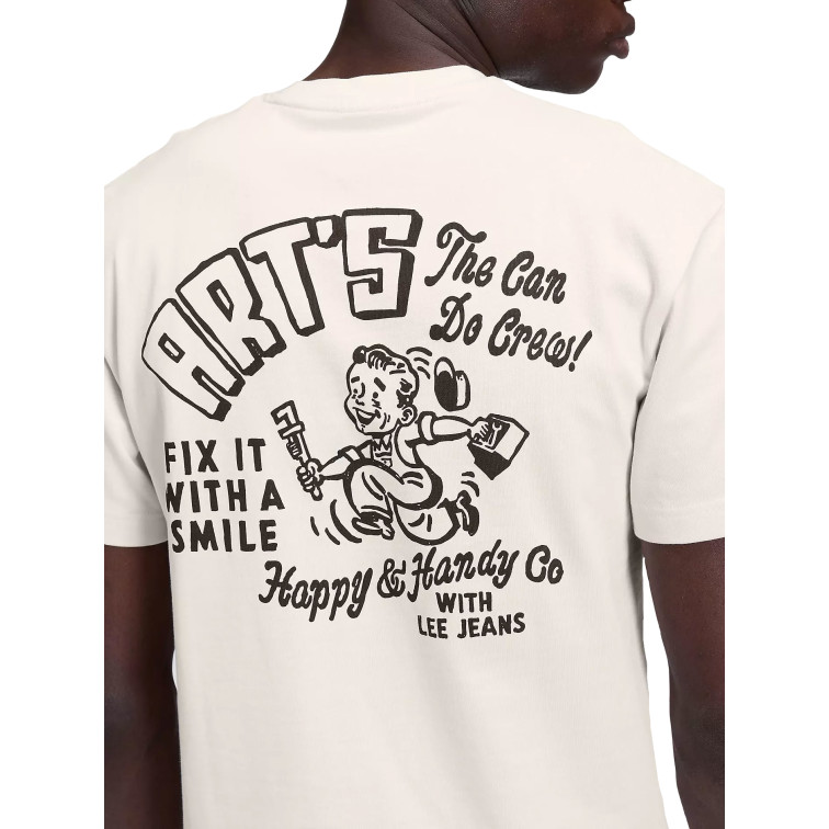 CAMISETA HOMBRE  LEE WORKWEAR CREW TEE ECRU