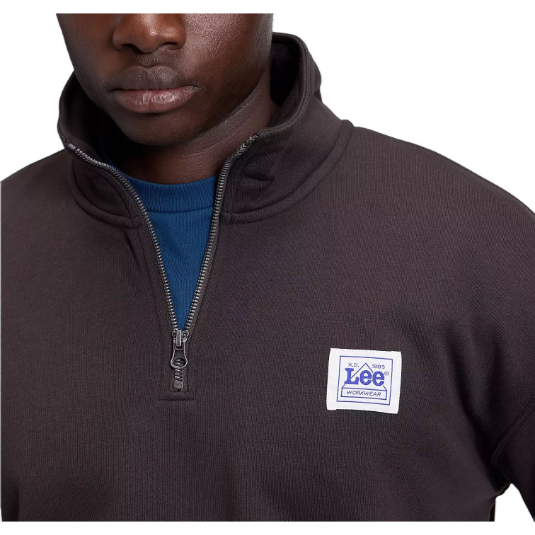 SUDADERA HOMBRE  LEE WORKWEAR HALF ZIP CHOCOLATE TO