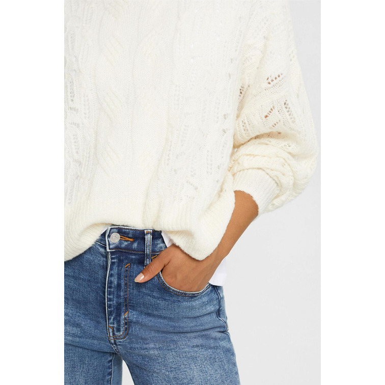 JERSEY TRENZADO EN MEZCLA DE ALPACA MUJER ESPRIT