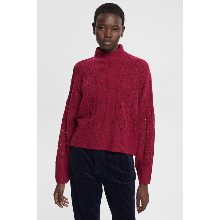 JERSEY TRENZADO EN MEZCLA DE ALPACA MUJER ESPRIT