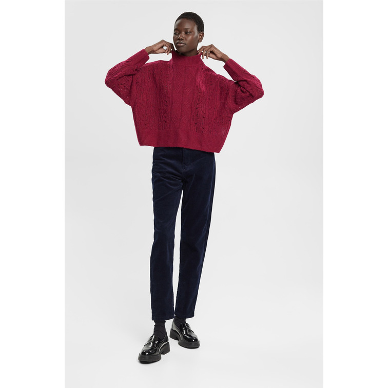JERSEY TRENZADO EN MEZCLA DE ALPACA MUJER ESPRIT