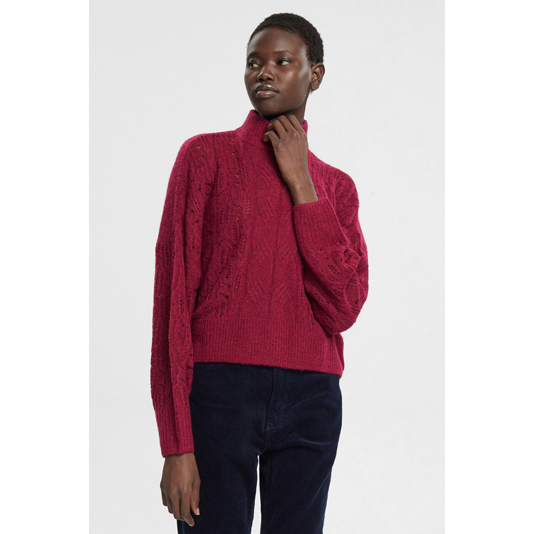 JERSEY TRENZADO EN MEZCLA DE ALPACA MUJER ESPRIT