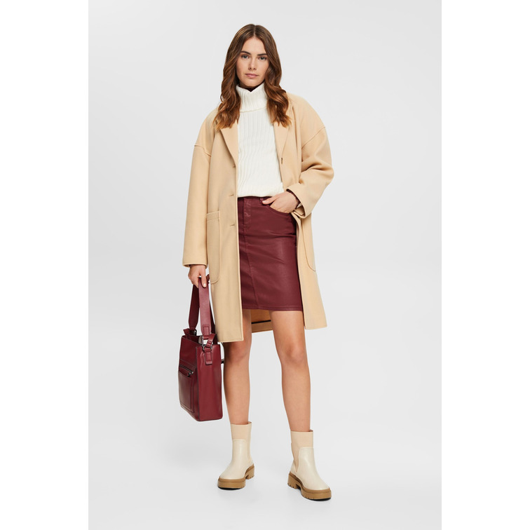 JERSEY ACANALADO DE CUELLO ALTO MUJER ESPRIT