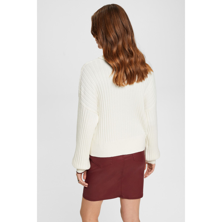 JERSEY ACANALADO DE CUELLO ALTO MUJER ESPRIT