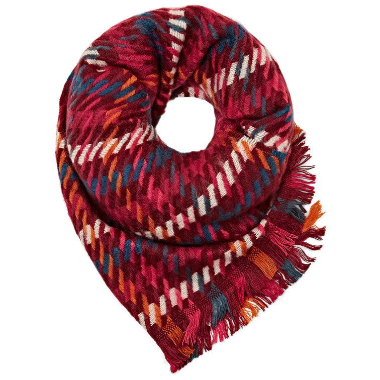 BUFANDA MULTICOLOR CON DISEÑO DE PATA DE GALLO MUJER ESPRIT