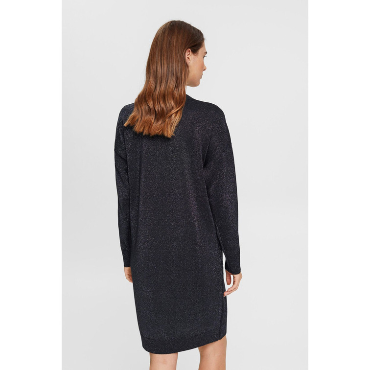 VESTIDO MIDI DE PUNTO EFECTO BRILLANTE MUJER ESPRIT