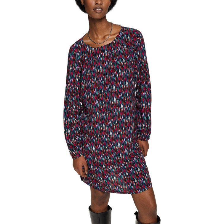 MINIVESTIDO ESTAMPADO DE VISCOSA MUJER ESPRIT