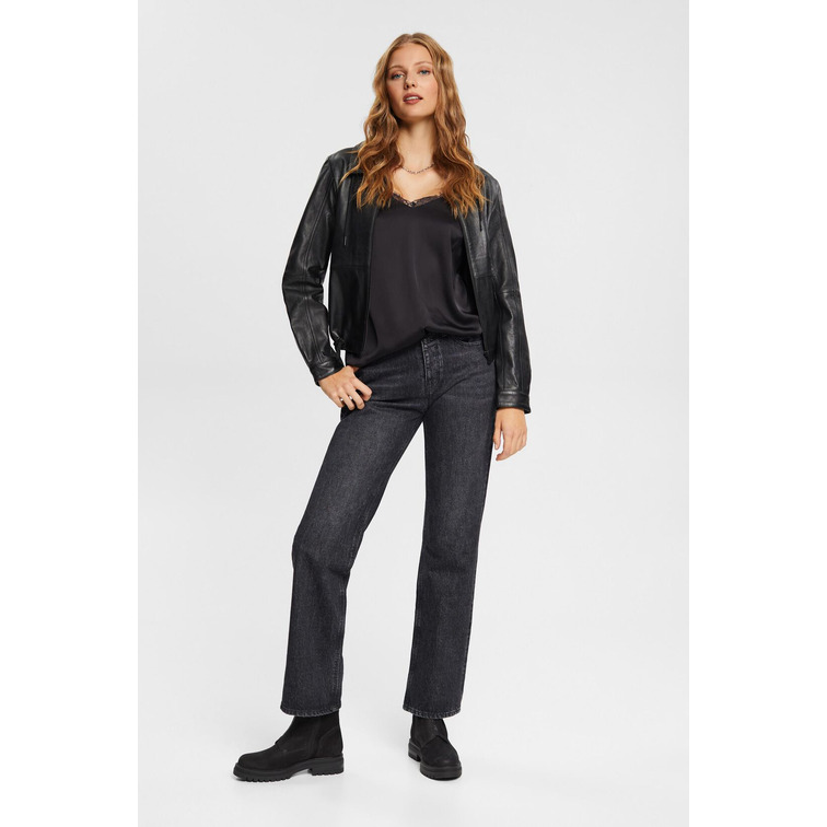 TOP DE SATÉN DRAPEADO MUJER ESPRIT