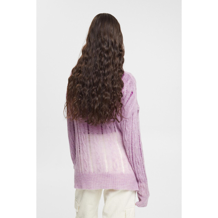 JERSEY DE PUNTO TRENZADO ABIERTO CON LANA MUJER ESPRIT