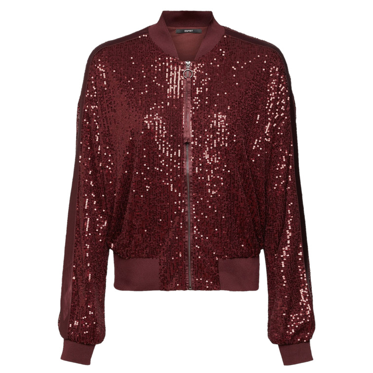 CAZADORA BOMBER CON LENTEJUELAS MUJER ESPRIT