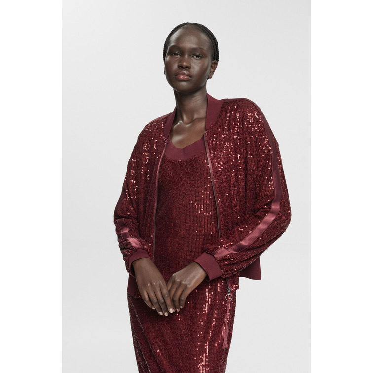 CAZADORA BOMBER CON LENTEJUELAS MUJER ESPRIT