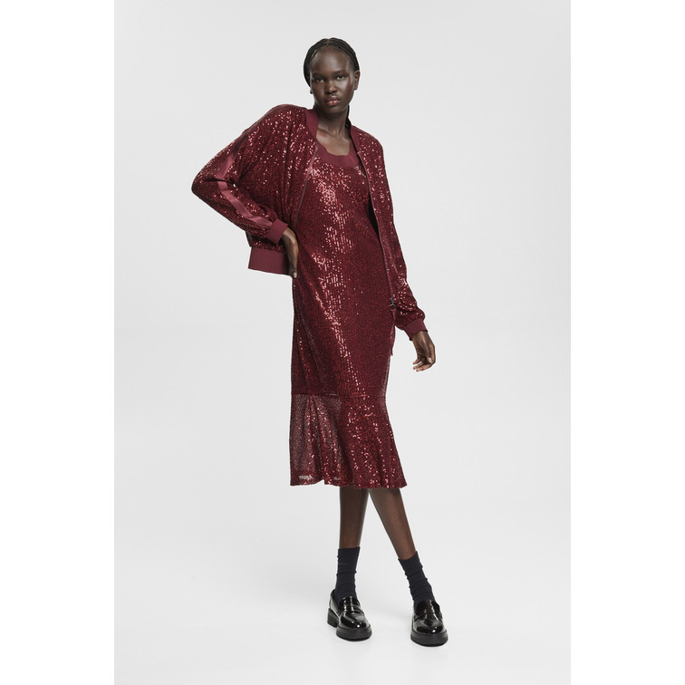 CAZADORA BOMBER CON LENTEJUELAS MUJER ESPRIT