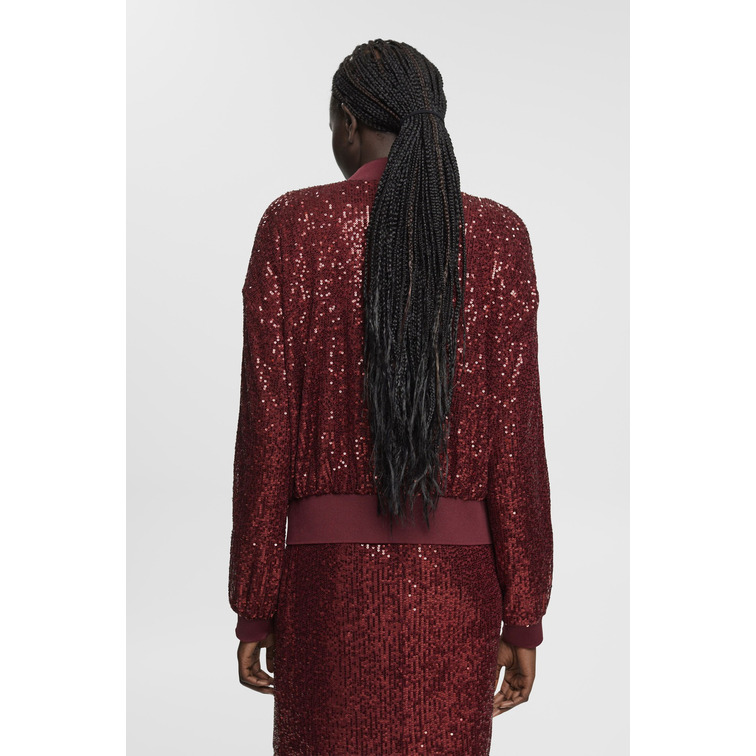 CAZADORA BOMBER CON LENTEJUELAS MUJER ESPRIT