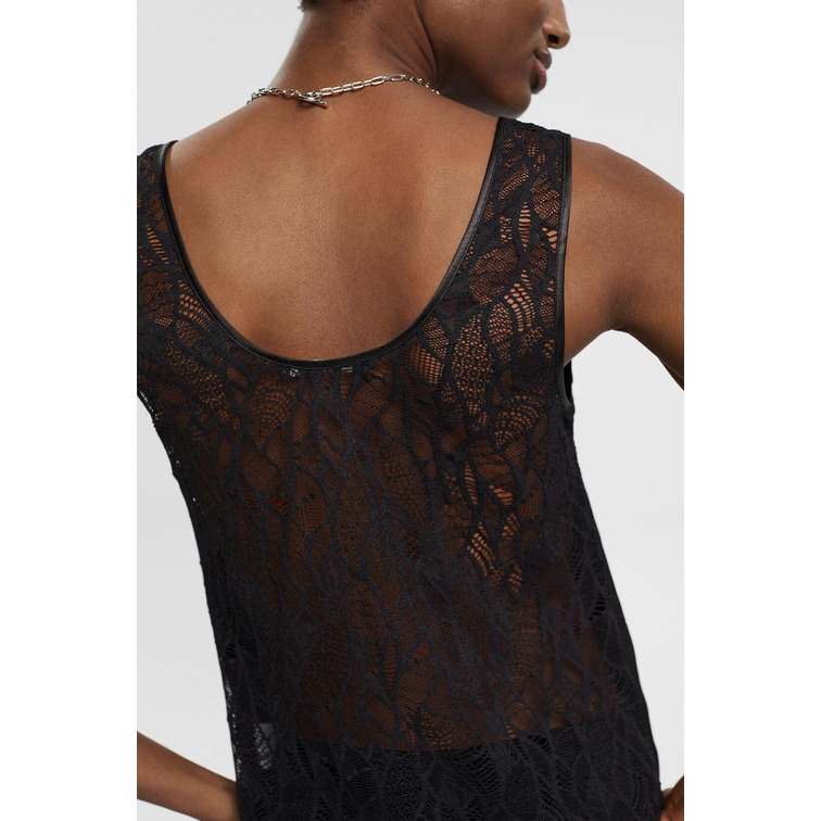 TOP DE ENCAJE COMBINADO MUJER ESPRIT