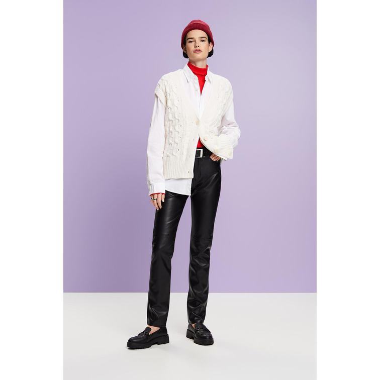 PANTALÓN MUJER  ESPRIT PU SLIM LEG