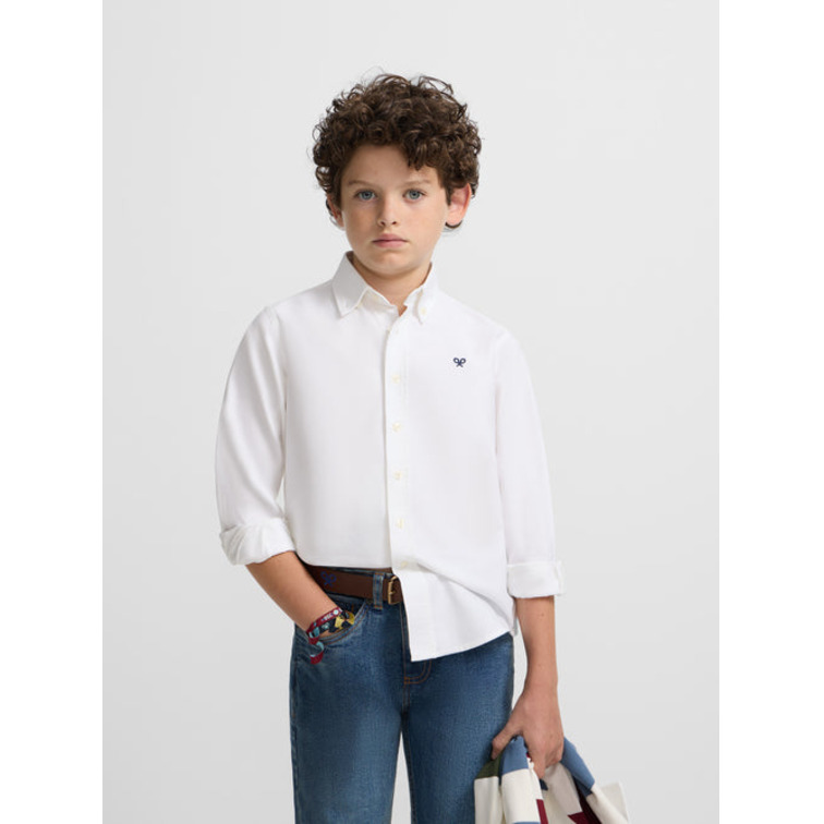 NIÑO CAMISA SPORT KIDS CLASICA OXFO BLANCO