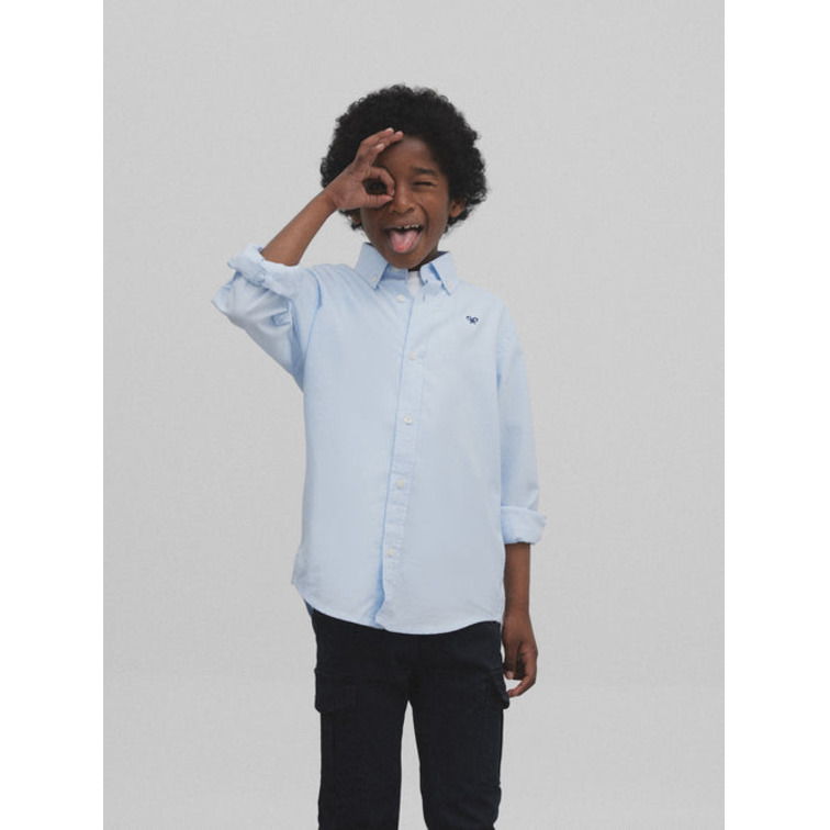 NIÑO CAMISA SPORT KIDS CLASICA OXFO CELESTE