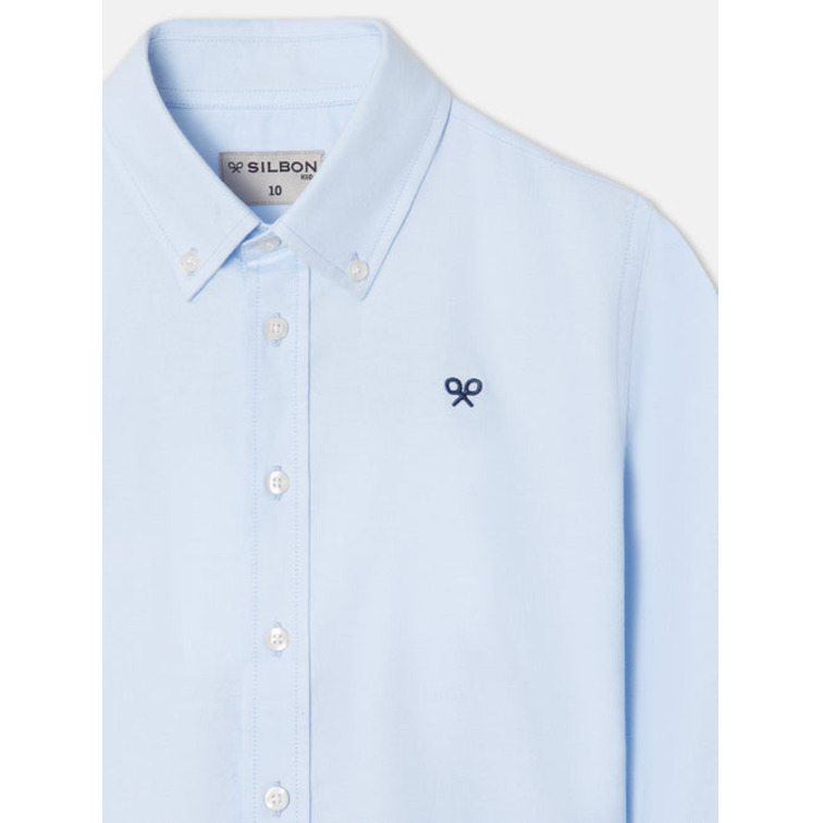 NIÑO CAMISA SPORT KIDS CLASICA OXFO CELESTE