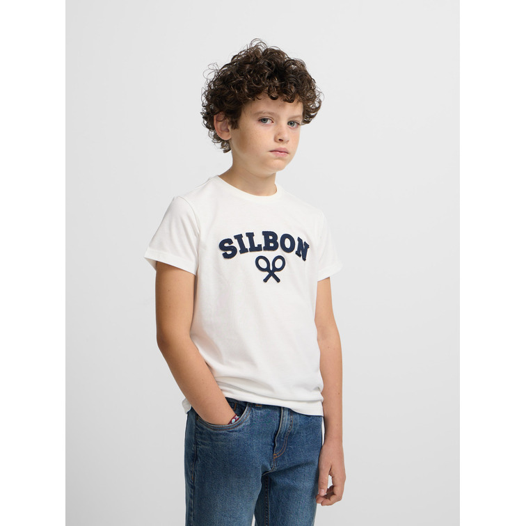 NIÑO CAMISETA KIDS RAQUETA MEDIA BL BLANCO