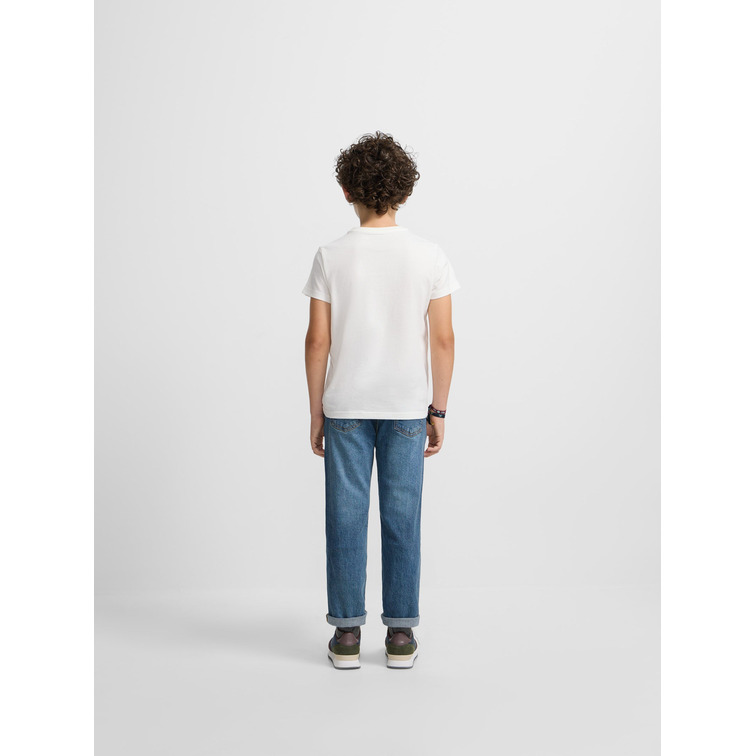 NIÑO CAMISETA KIDS RAQUETA MEDIA BL BLANCO