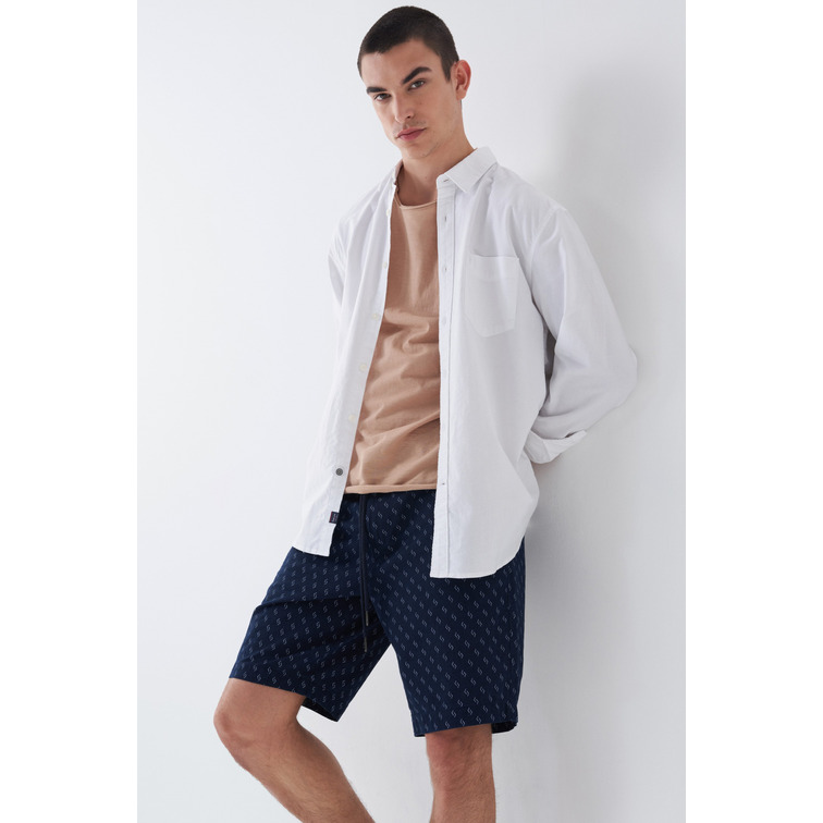 PANTALÓN CORTO REGULAR FIT CON MICROPRINT HOMBRE SALSA