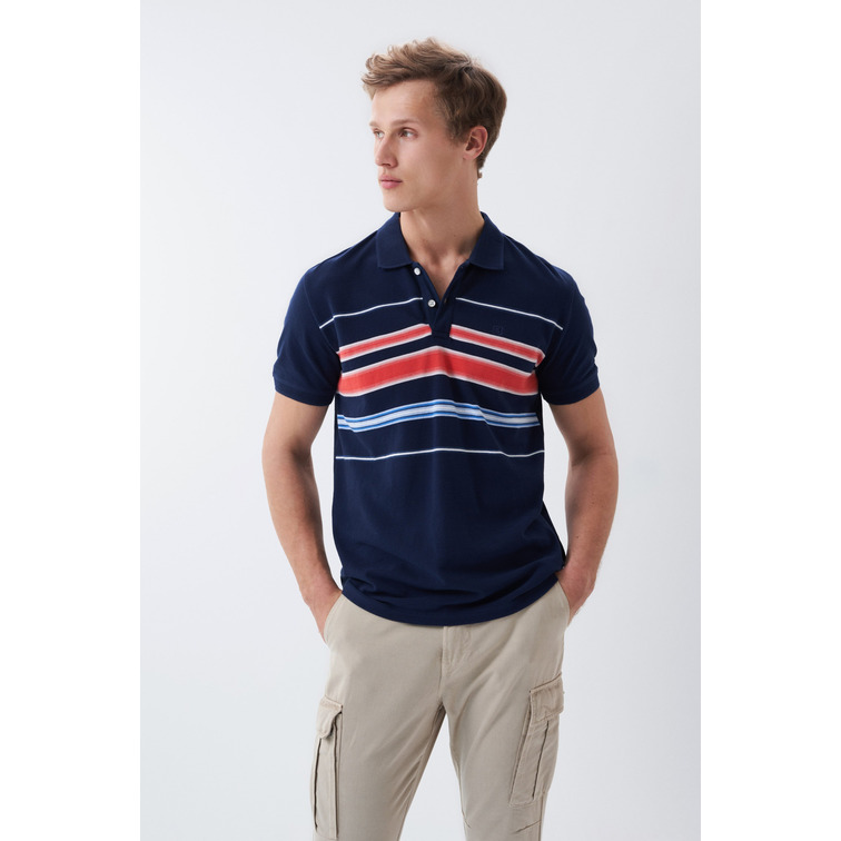 POLO A RAYAS HOMBRE SALSA ITALY Korner