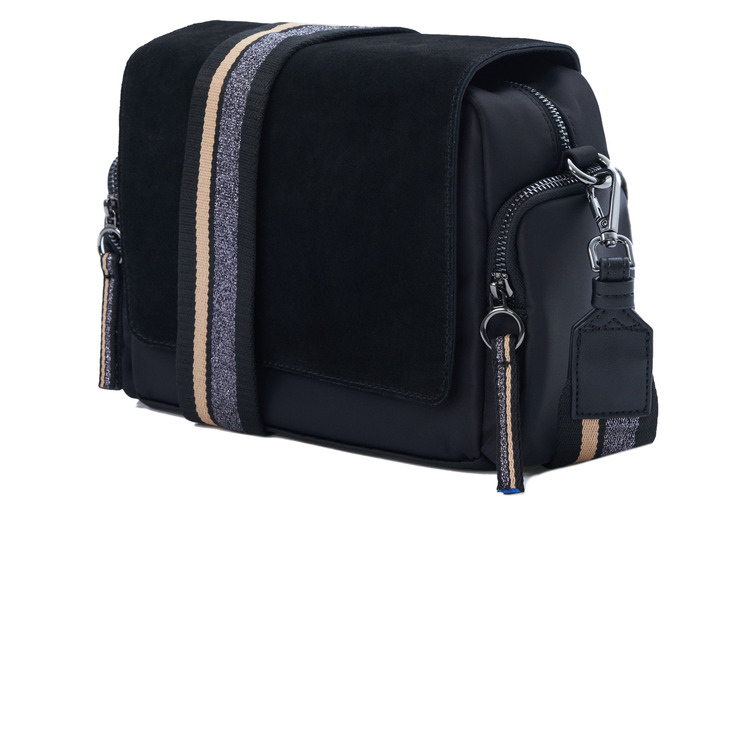 BOLSO BANDOLERA EN NAILON Y PIEL MUJER SALSA AÇOR