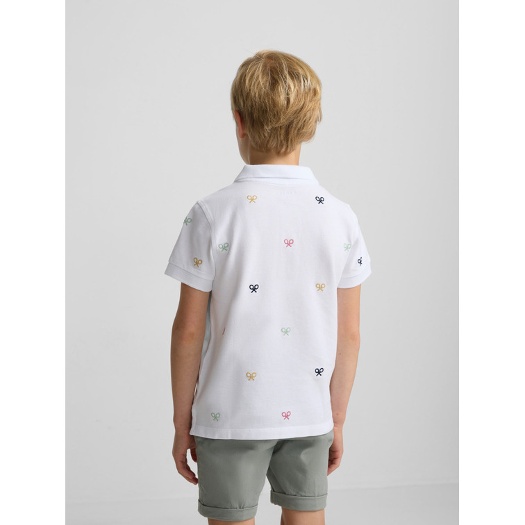 POLO NIÑO  SILBON POLO KIDS MULTIRAQUETA BLANCA