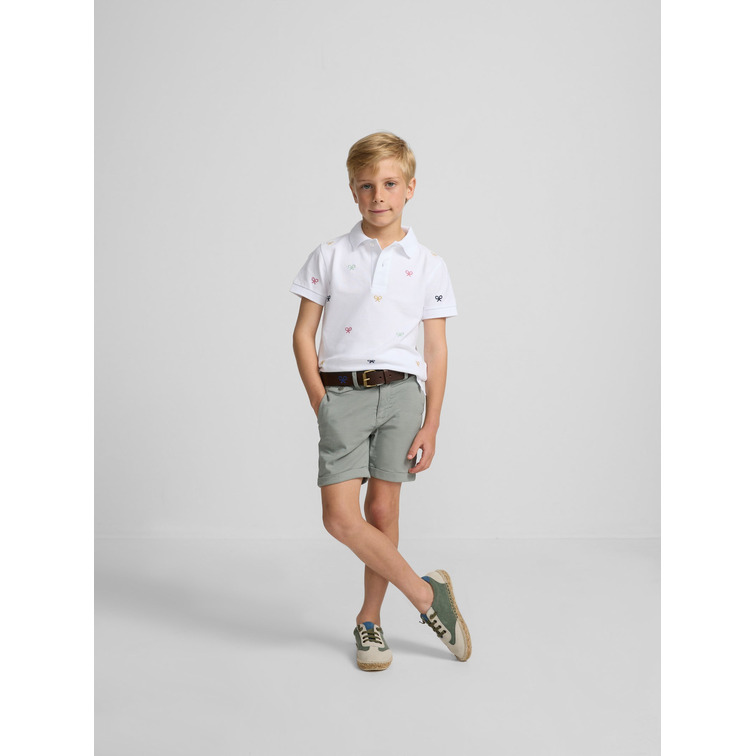 POLO NIÑO  SILBON POLO KIDS MULTIRAQUETA BLANCA