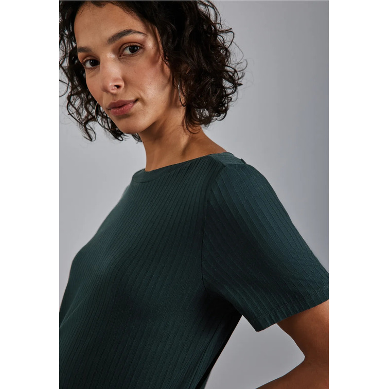 VESTIDO MIDI MUJER STREET ONE CON ESTRUCTURA ACANALADA