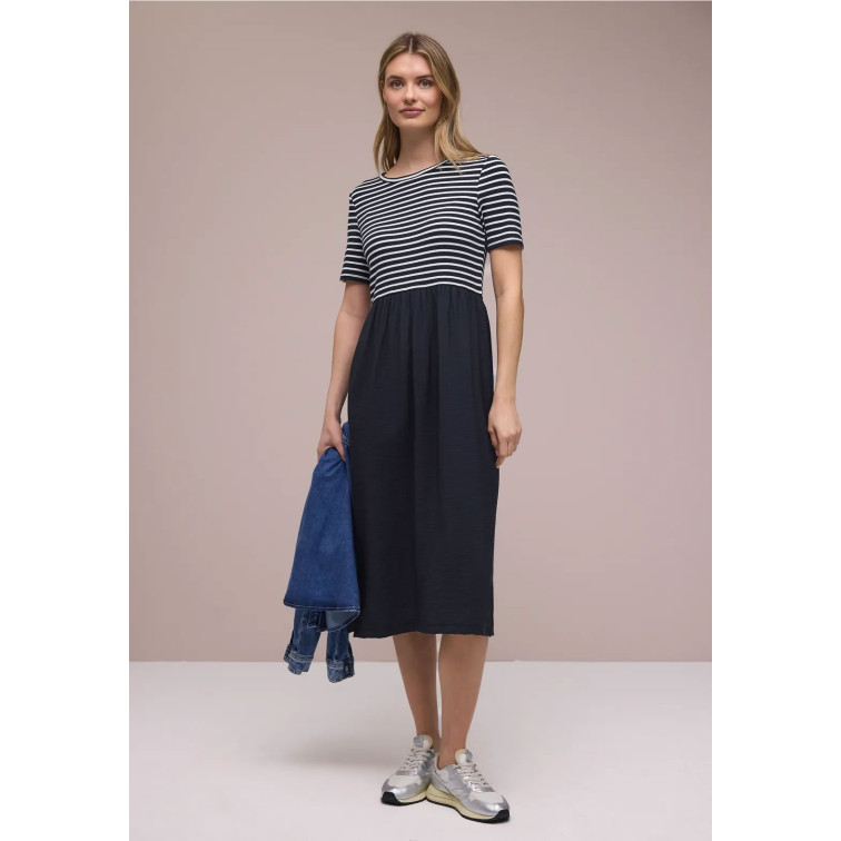 MUJER MAT MIX DRESS_STRIPED 27502