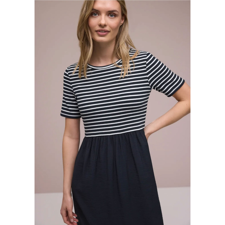 MUJER MAT MIX DRESS_STRIPED 27502