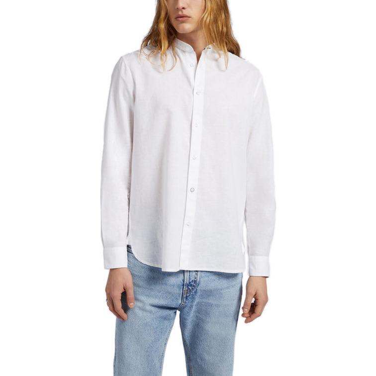 CAMISA LISA EN MEZCLA DE LINO HOMBRE GAS