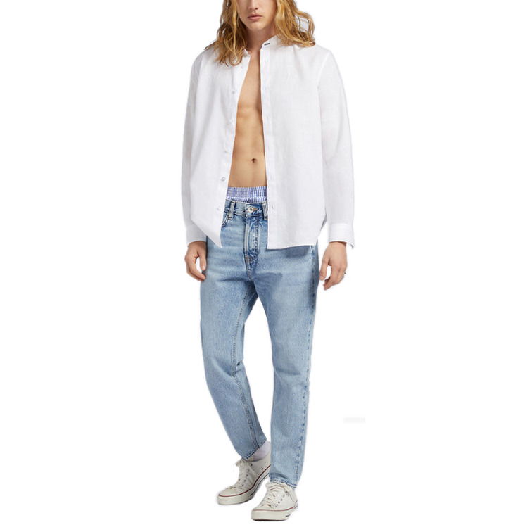 CAMISA LISA EN MEZCLA DE LINO HOMBRE GAS