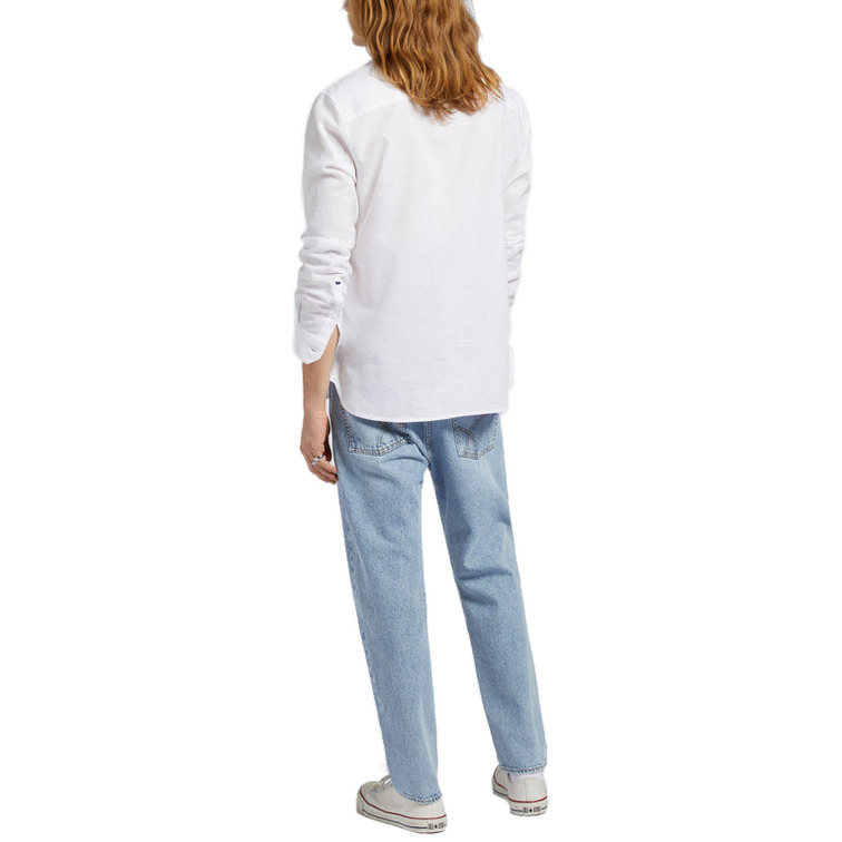 CAMISA LISA EN MEZCLA DE LINO HOMBRE GAS